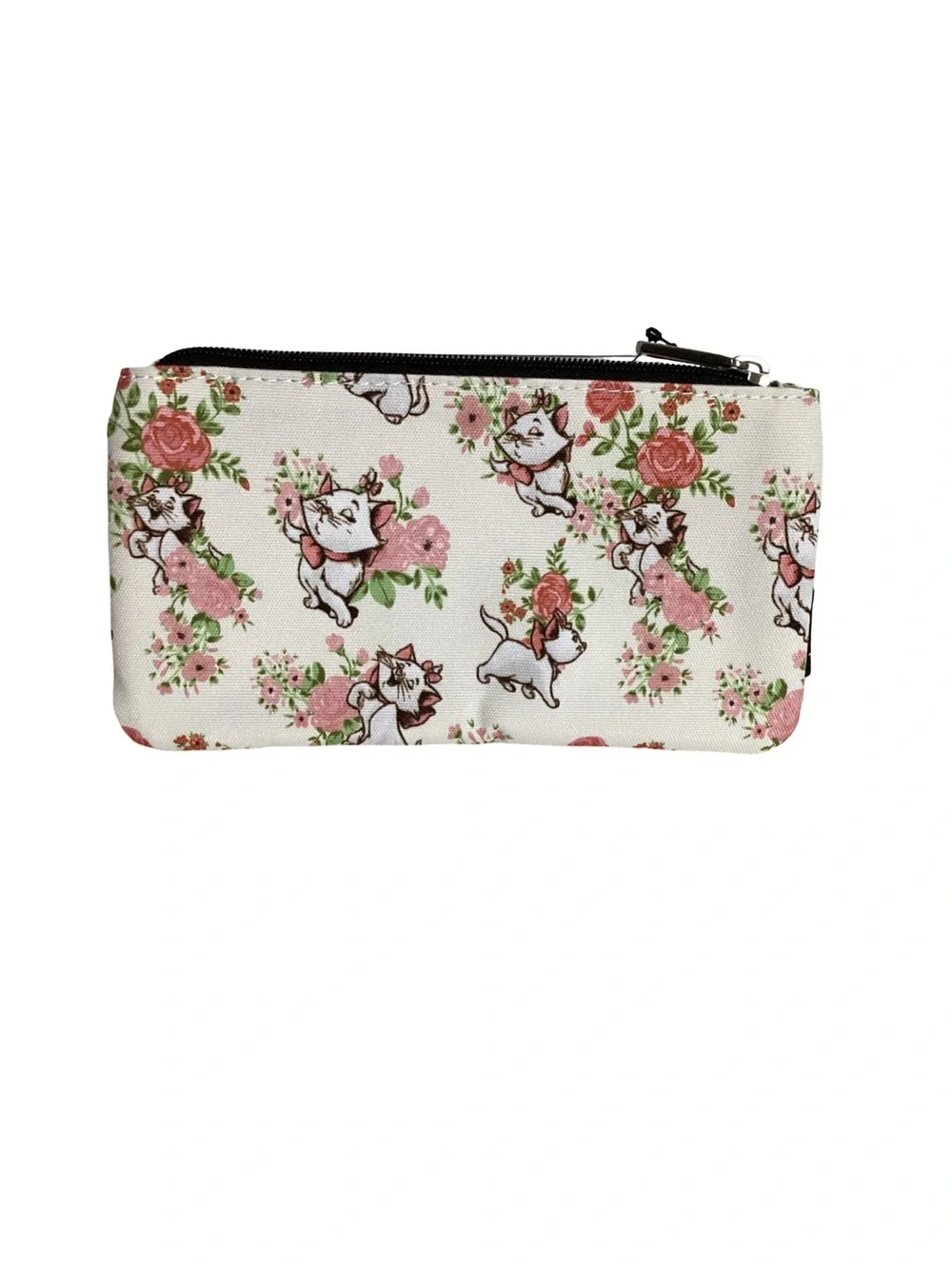 Loungefly Disney Aristocats Marie Cat Floral Zippered Cosmetic Bag Pouch NEW